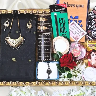 black jamdani saree