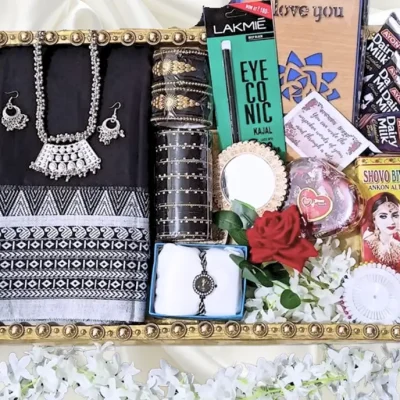 black saree , tangailer saree.